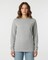 BELLA + CANVA Heather CVC Long Sleeve Crewneck T-Shirt for Layering Style & Custom Print Essential Tee